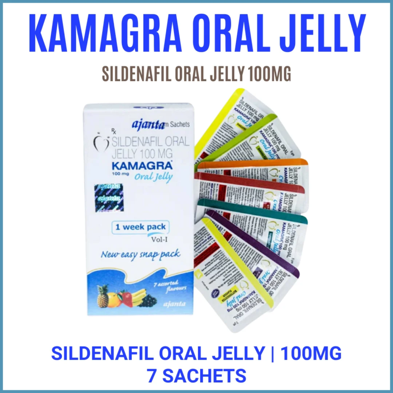 Buy Kamagra Oral Jelly 100mg online – a fast-acting alternative to Viagra in easy-to-swallow flavored sachets. Contains Sildenafil Citrate for effective ED relief.