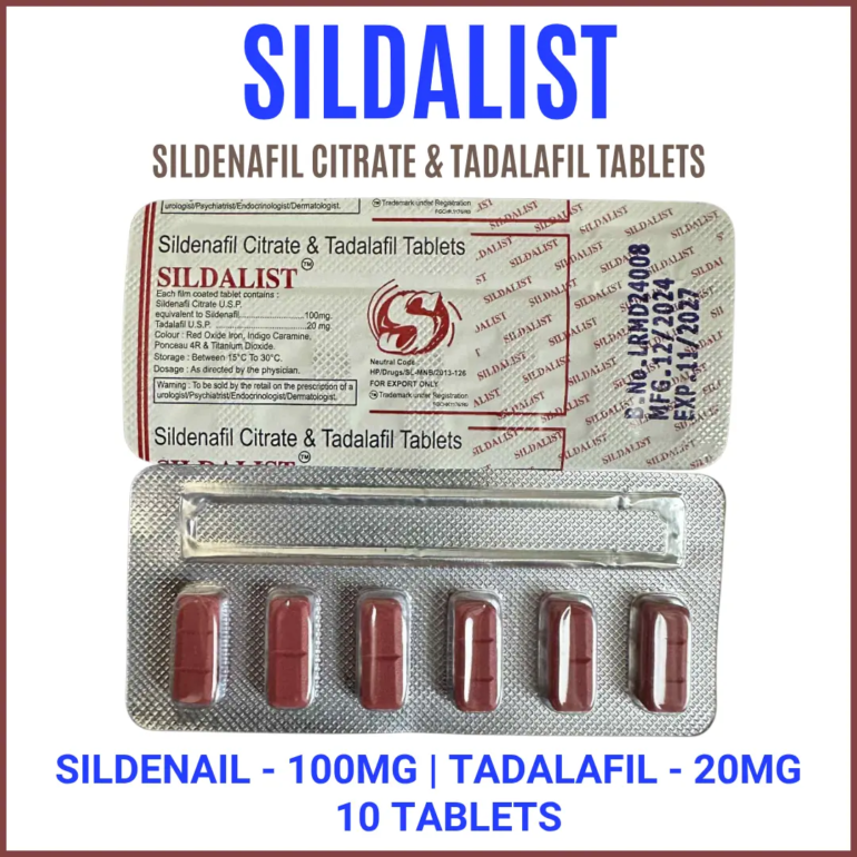Buy Sildalist online – a powerful dual-action ED pill combining Sildenafil Citrate 100mg and Tadalafil 20mg. Fast onset, long duration. FDA-compliant & discreet delivery.
